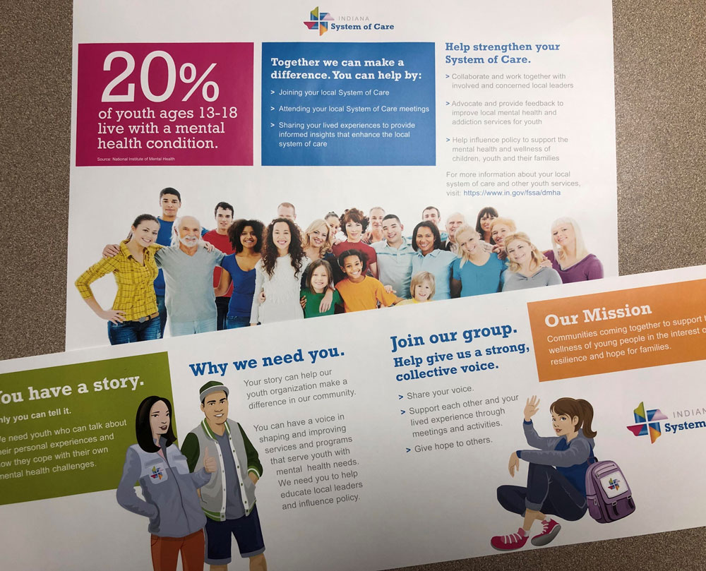 Pamphlet printed for healthcare company