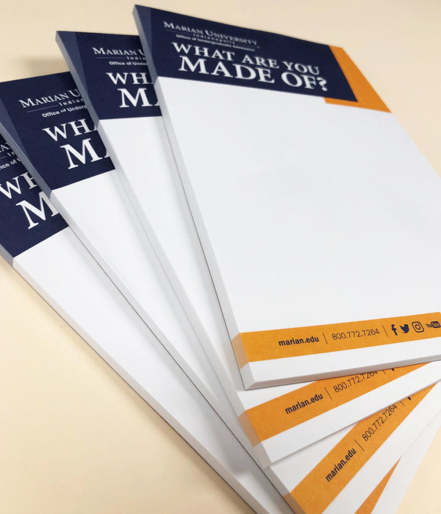 notepads for marian university