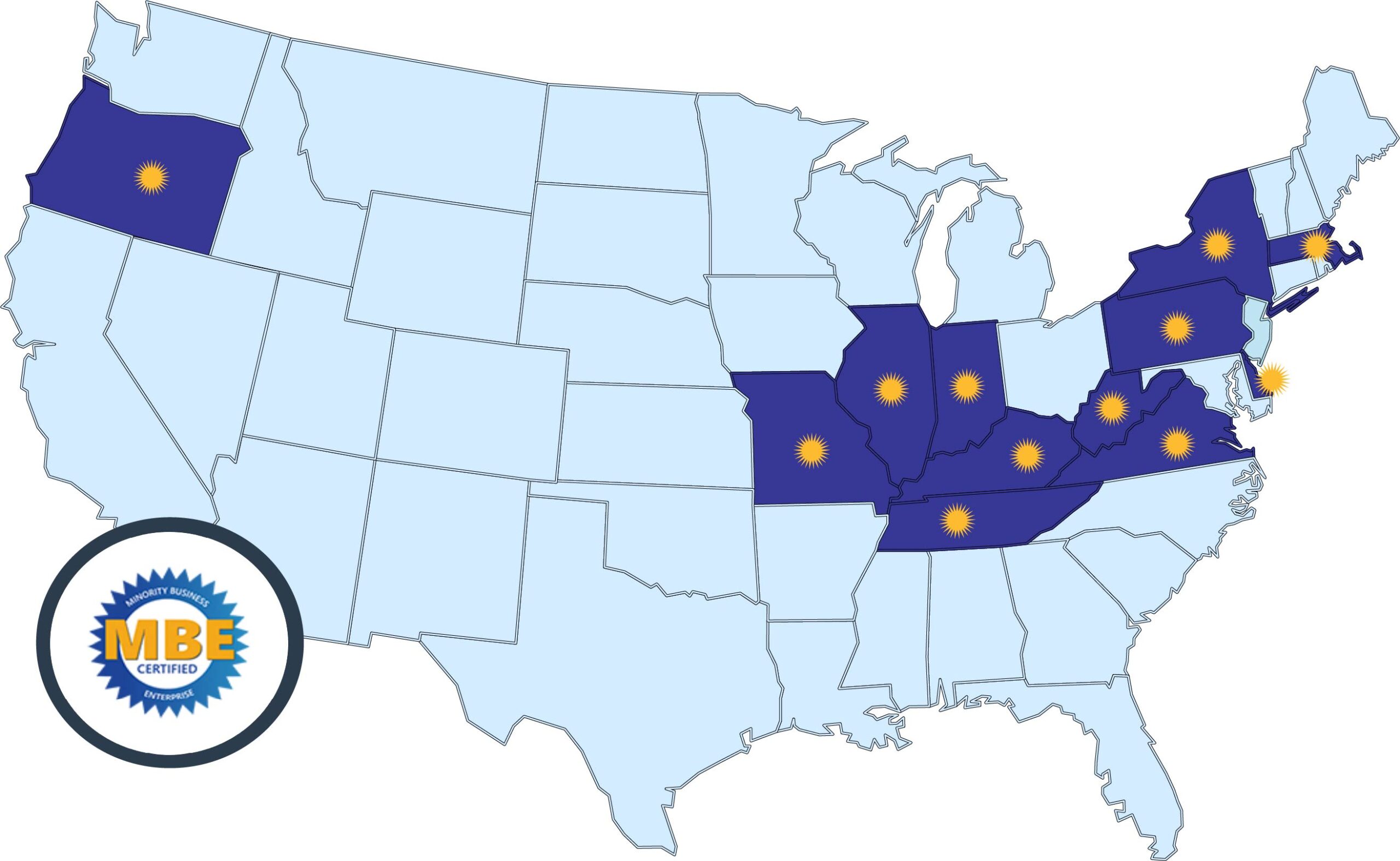 USA Map - Minority Certs USA Map - Minority Certs